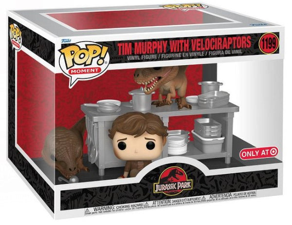 Funko Pop! Movie Moment: Jurassic Park Tim Murphy with Velociraptors Vinyl Figure | DinoLoveStore