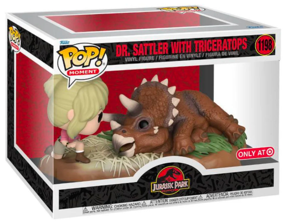 Funko Pop! Movie Moment: Jurassic Park Dr. Sattler with Triceratops