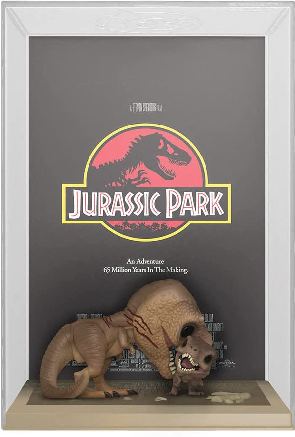 Funko Pop! Movie Poster: Jurassic Park Tyrannosaurus Rex and Velociraptor Fight | DinoLoveStore
