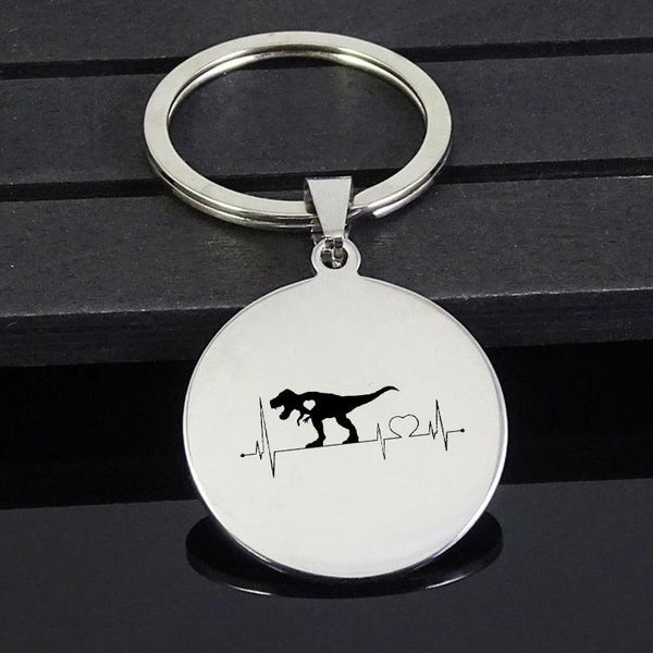 T-Rex Heartbeat Keychain | DinoLoveStore