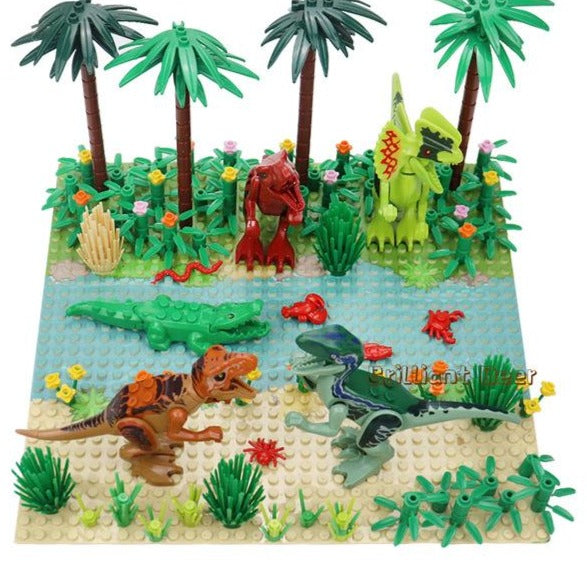 Dinosaur Building Block Jungle River Set | DinoLoveStore