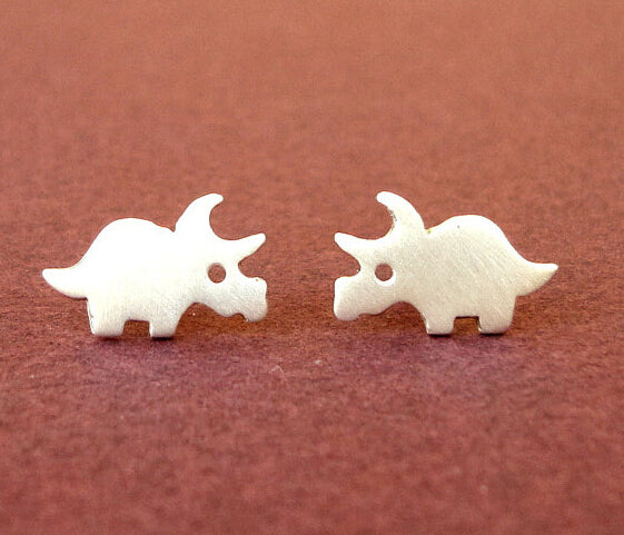 Triceratops Post Earrings | DinoLoveStore