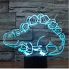 Stegosaurus Cartoon Color Changing 3D Night Light | DinoLoveStore